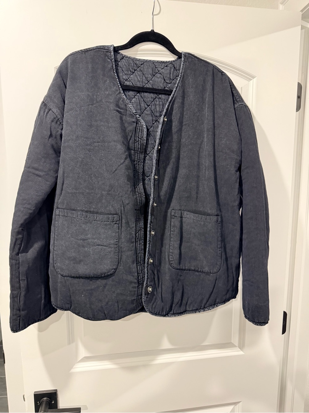 Amuse Womens Campout Reversible Jacket charcoal color